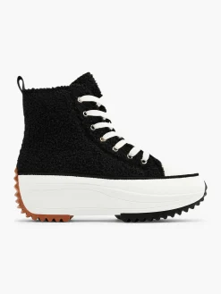 Oxmox Sneakers-Zwarte Hoge Platform Sneaker Teddy