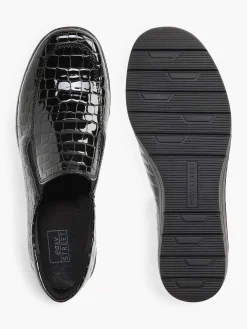 Easy Street Comfort Schoenen-Zwarte Instapper Lak