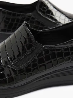 Easy Street Comfort Schoenen-Zwarte Instapper Lak