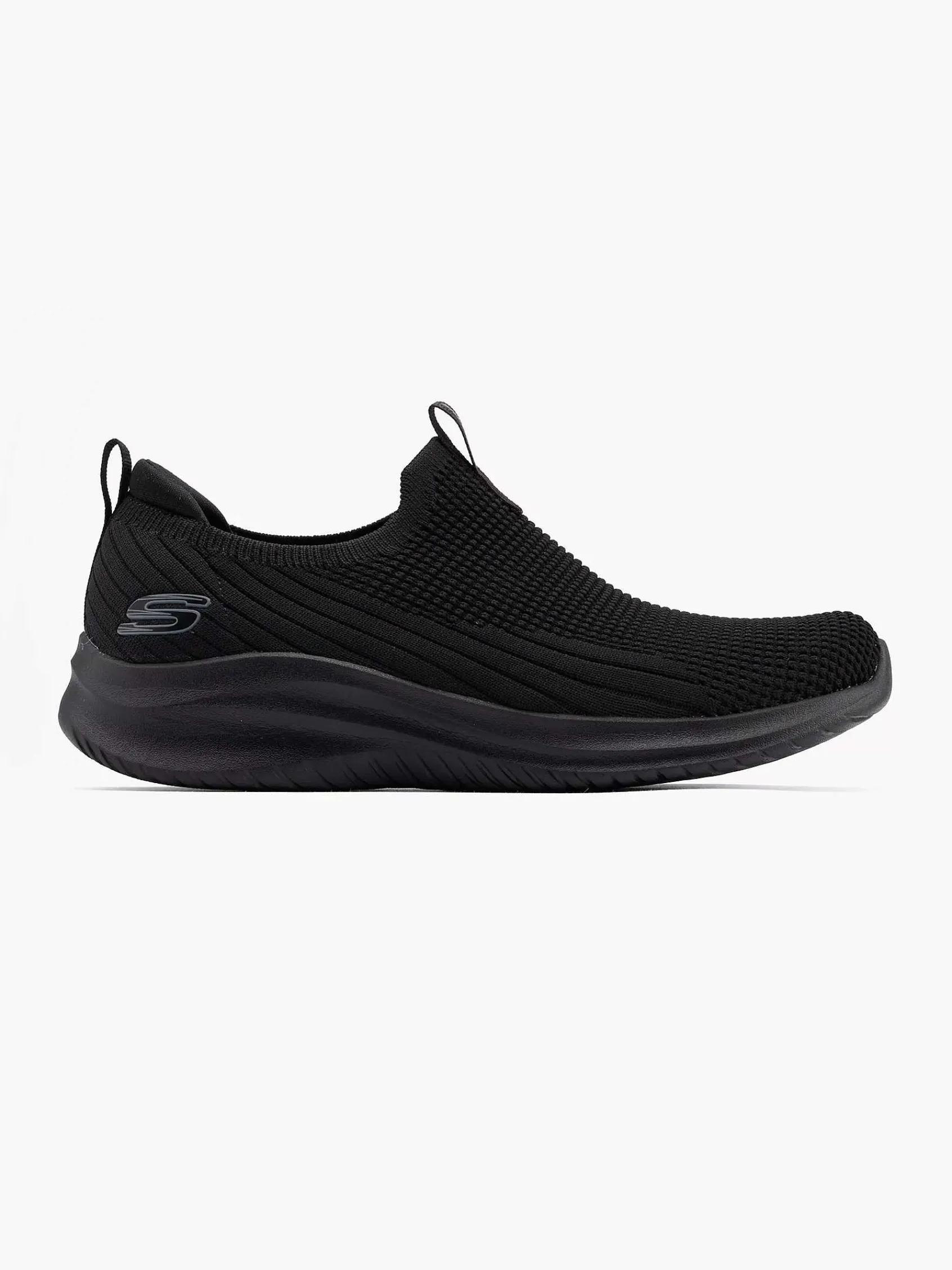 Skechers Sneakers-Zwarte Instapper Memory Foam
