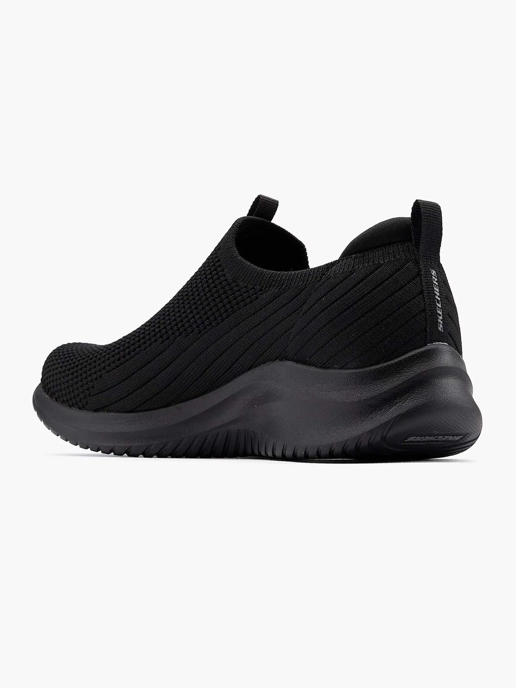 Skechers Sneakers-Zwarte Instapper Memory Foam