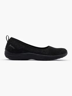 Skechers Instappers-Zwarte Instapper Memory Foam
