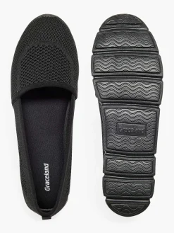 Graceland Instappers-Zwarte Instapper Memory Foam