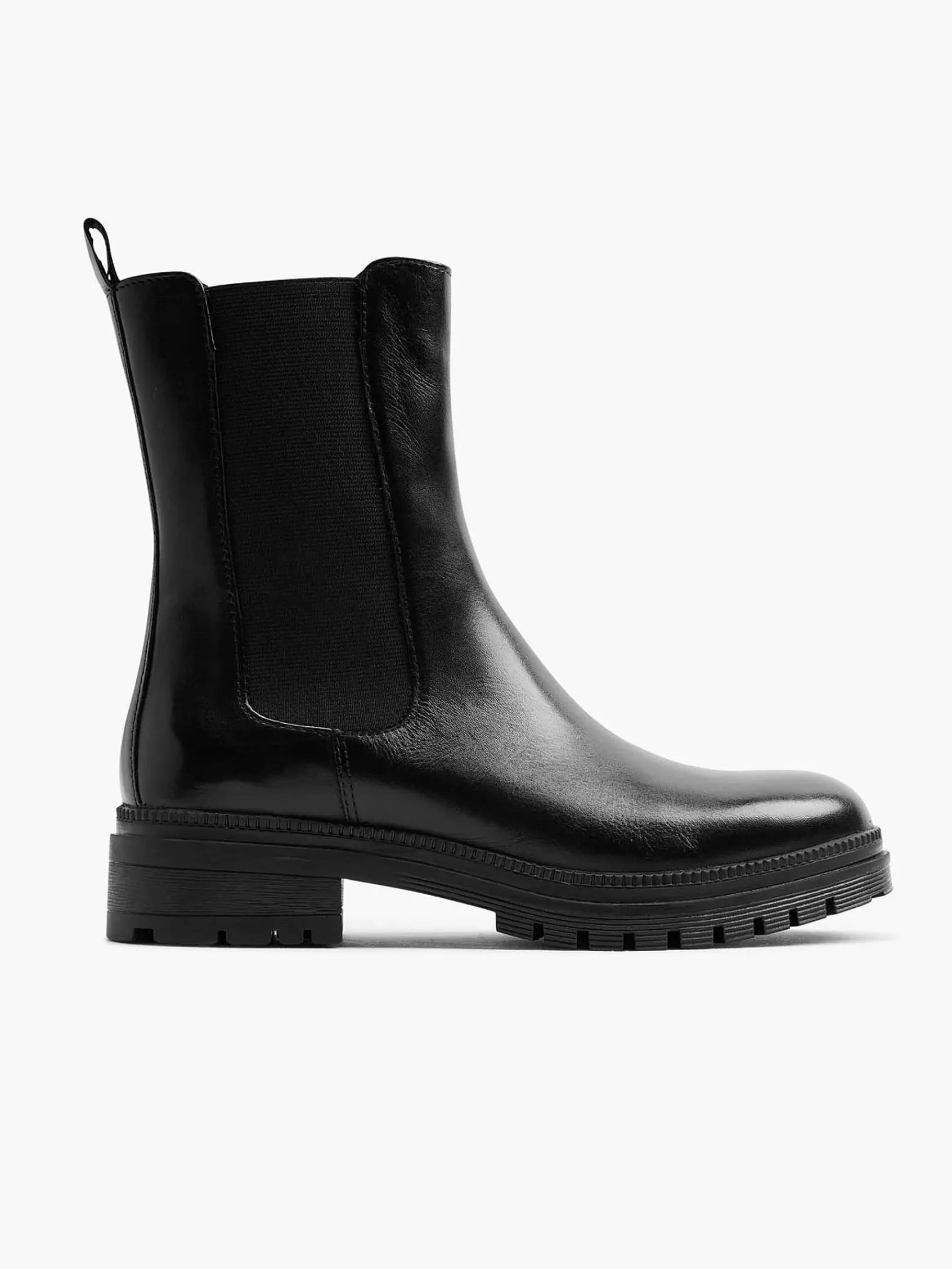 5th Avenue Enkellaarzen & Boots-Zwarte Leren Chelsea Boot