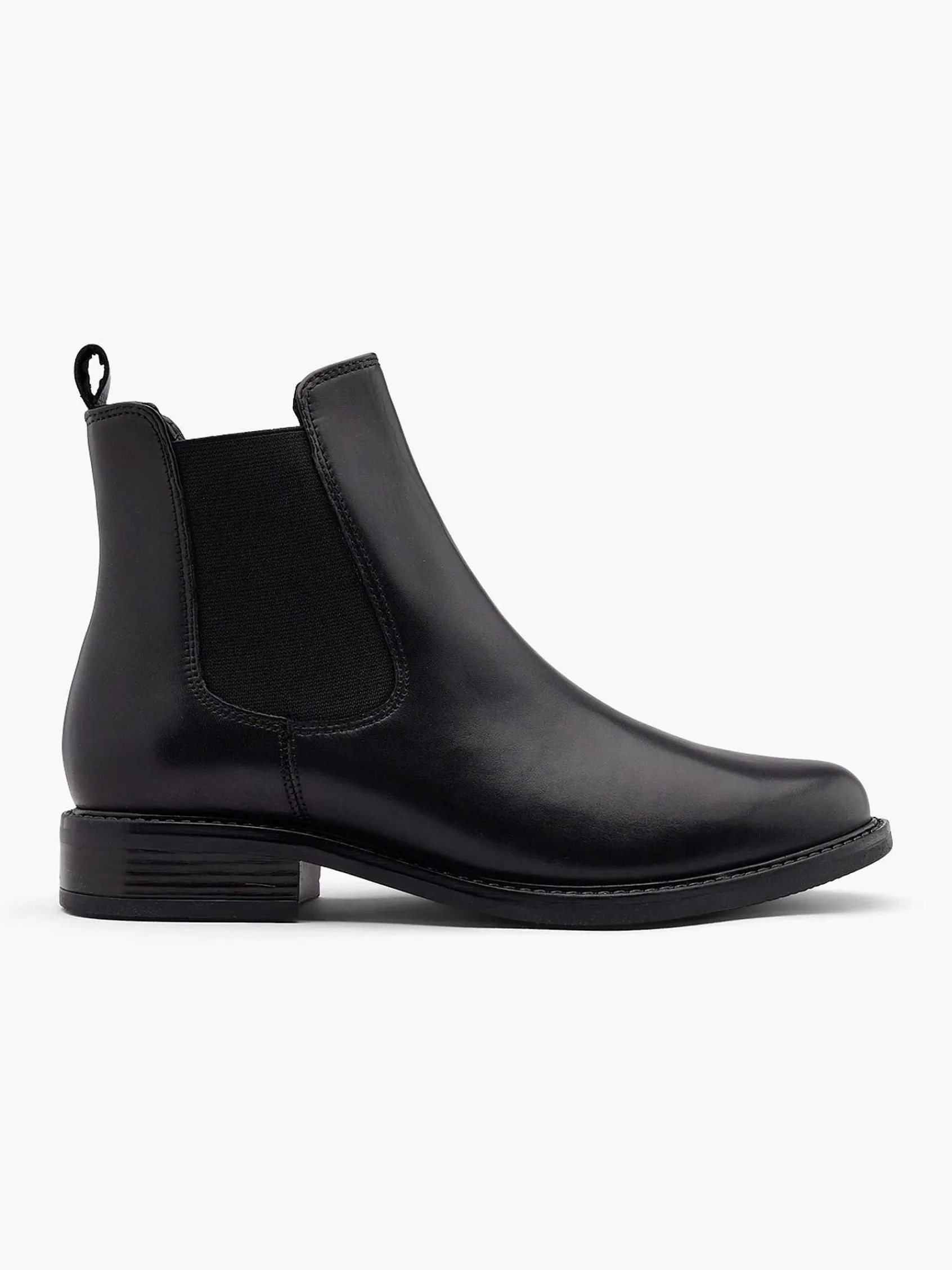 5th Avenue Enkellaarzen & Boots-Zwarte Leren Chelsea Boot