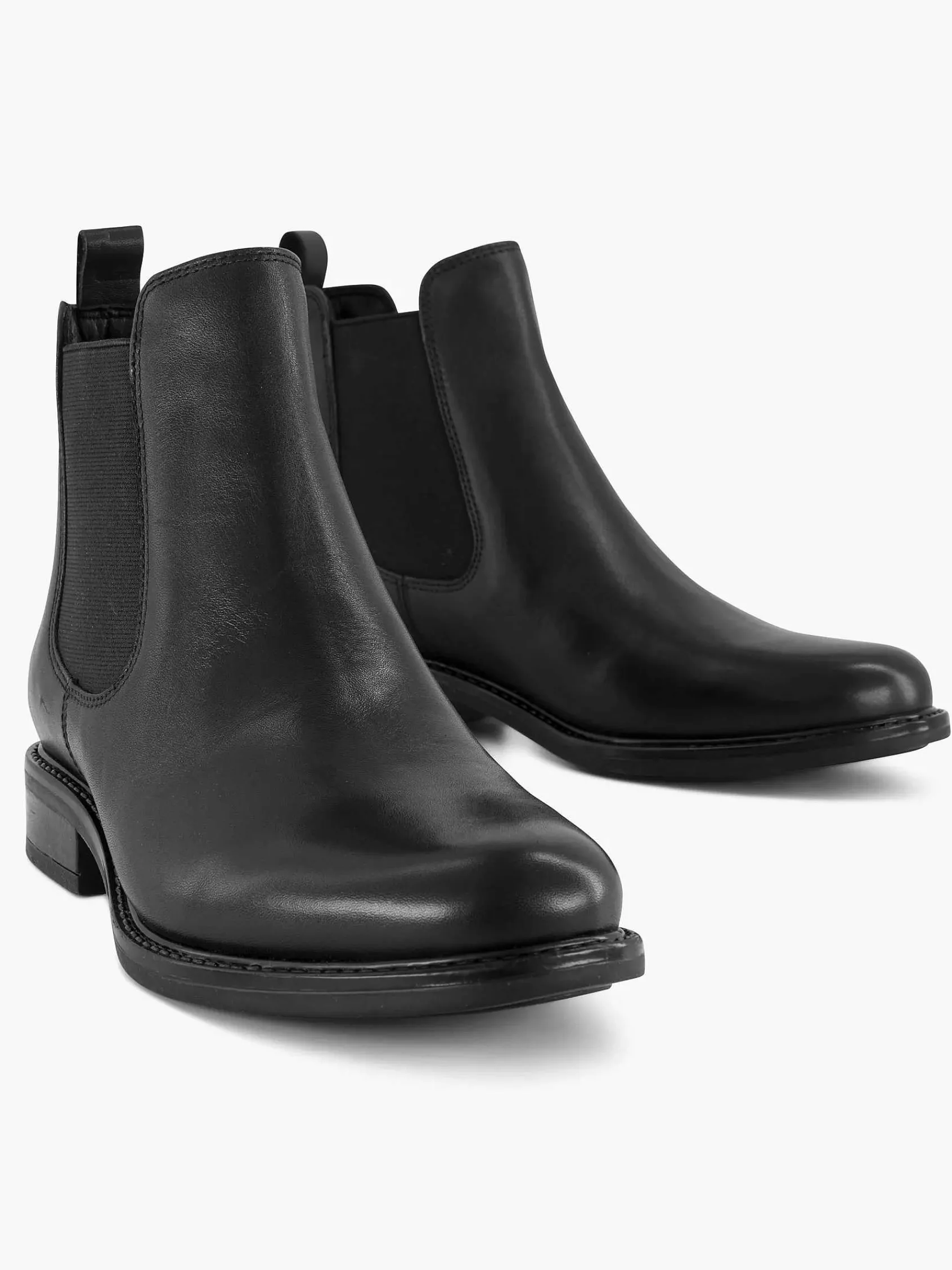 5th Avenue Enkellaarzen & Boots-Zwarte Leren Chelsea Boot