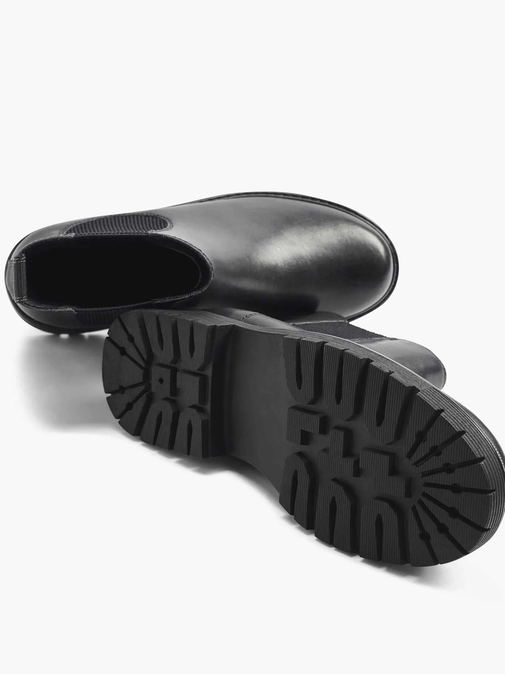 5th Avenue Enkellaarzen & Boots-Zwarte Leren Chelsea Boot