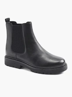 5th Avenue Enkellaarzen & Boots-Zwarte Leren Chelsea Boot