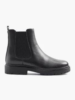5th Avenue Enkellaarzen & Boots-Zwarte Leren Chelsea Boot
