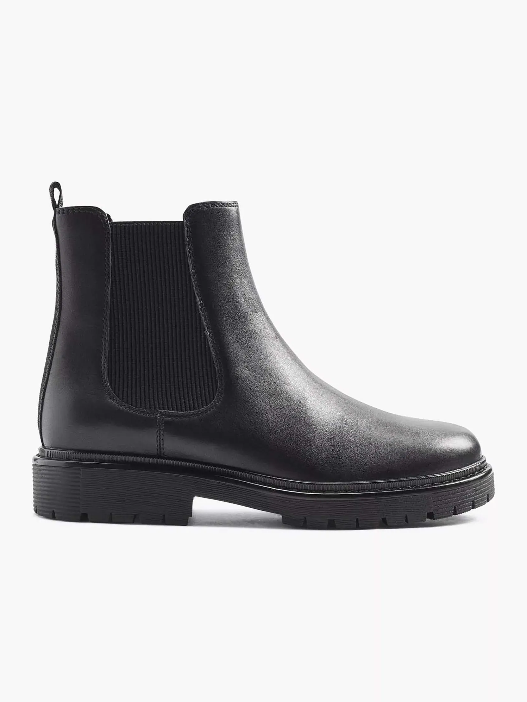 5th Avenue Enkellaarzen & Boots-Zwarte Leren Chelsea Boot