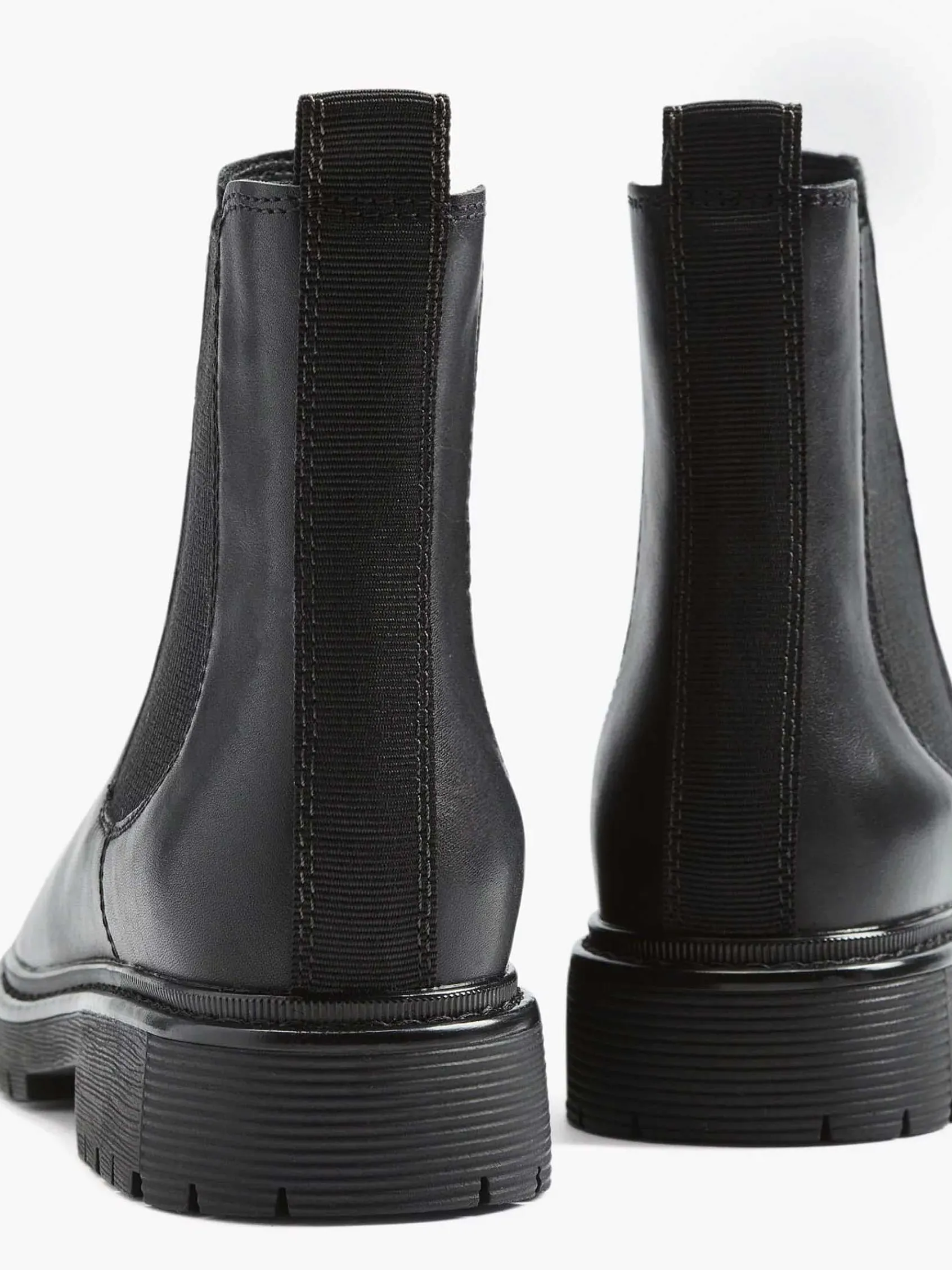 5th Avenue Enkellaarzen & Boots-Zwarte Leren Chelsea Boot