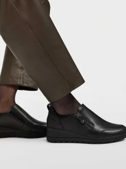 Medicus Comfort Schoenen-Zwarte Leren Comfort Instapper