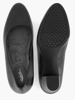 Medicus Comfort Schoenen-Zwarte Leren Comfort Pump