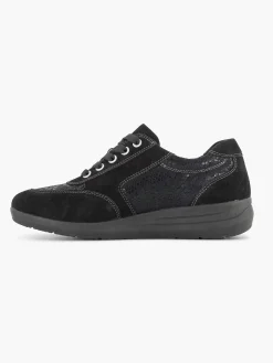 Medicus Comfort Schoenen-Zwarte Leren Comfort Sneaker