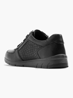 Medicus Comfort Schoenen-Zwarte Leren Comfort Sneaker