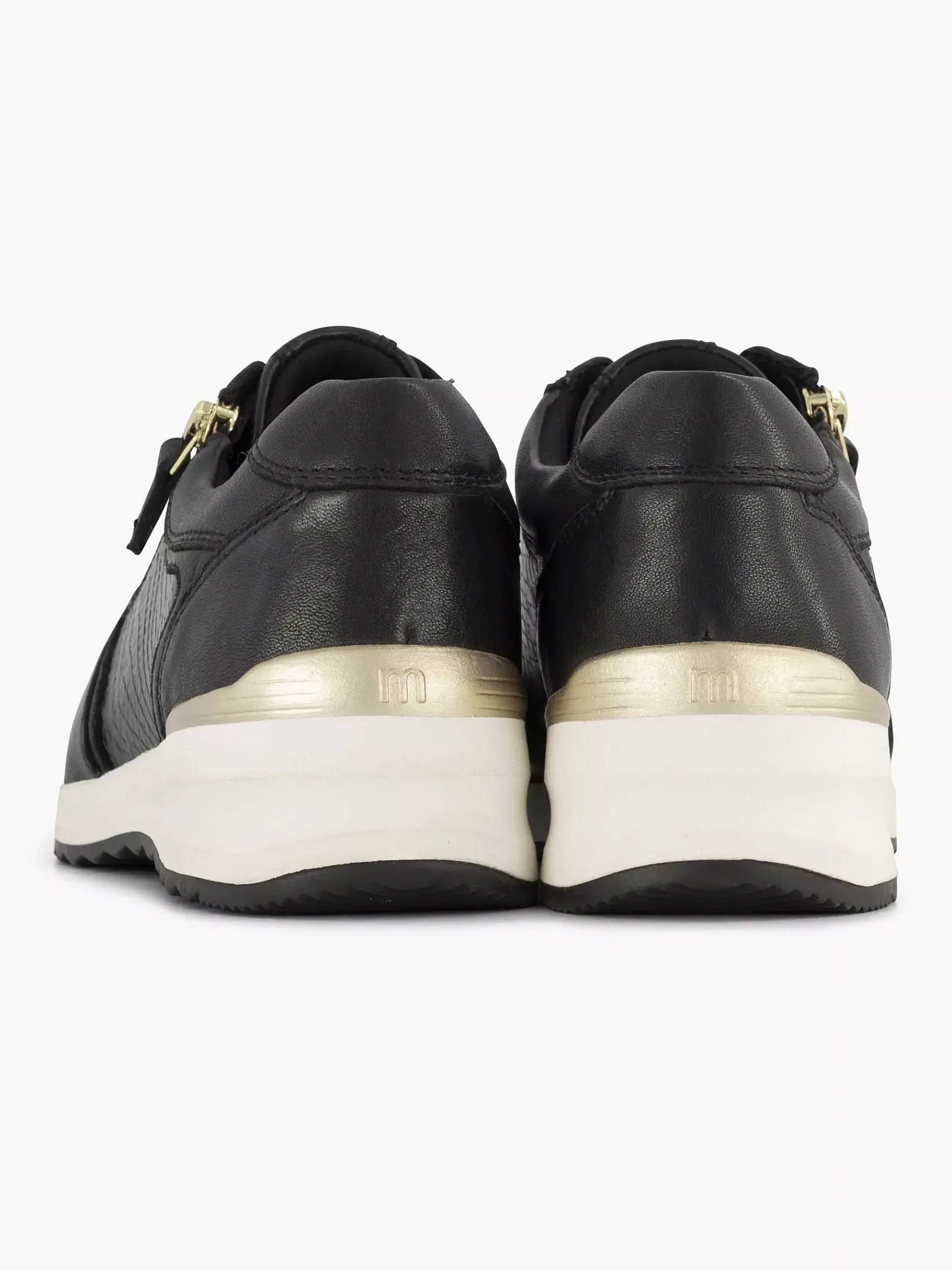 Medicus Comfort Schoenen-Zwarte Leren Comfort Sneaker