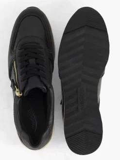 Medicus Comfort Schoenen-Zwarte Leren Comfort Sneaker
