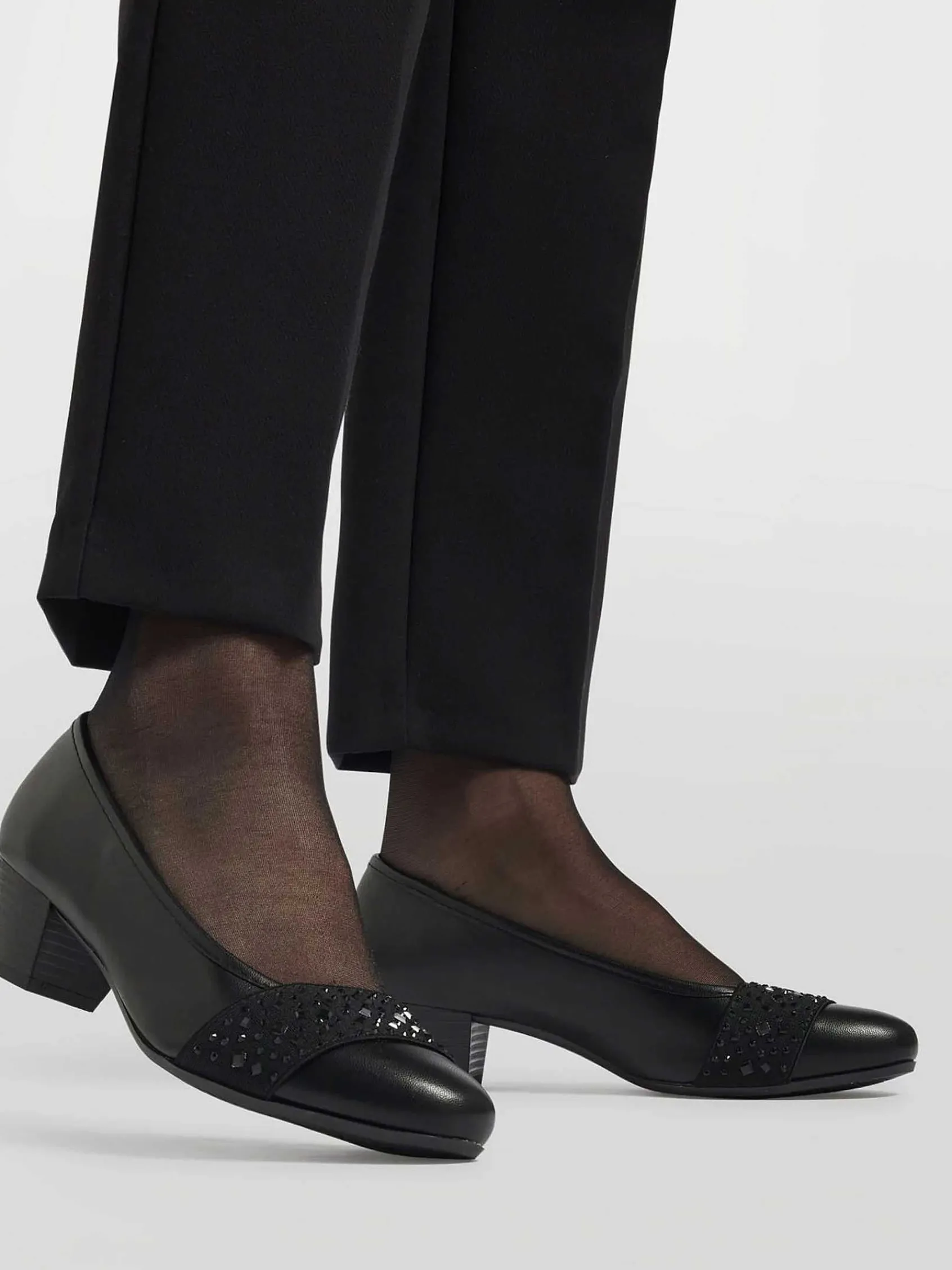 Easy Street Comfort Schoenen-Zwarte Leren Pump
