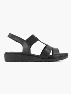 Medicus Sandalen-Zwarte Leren Sandaal