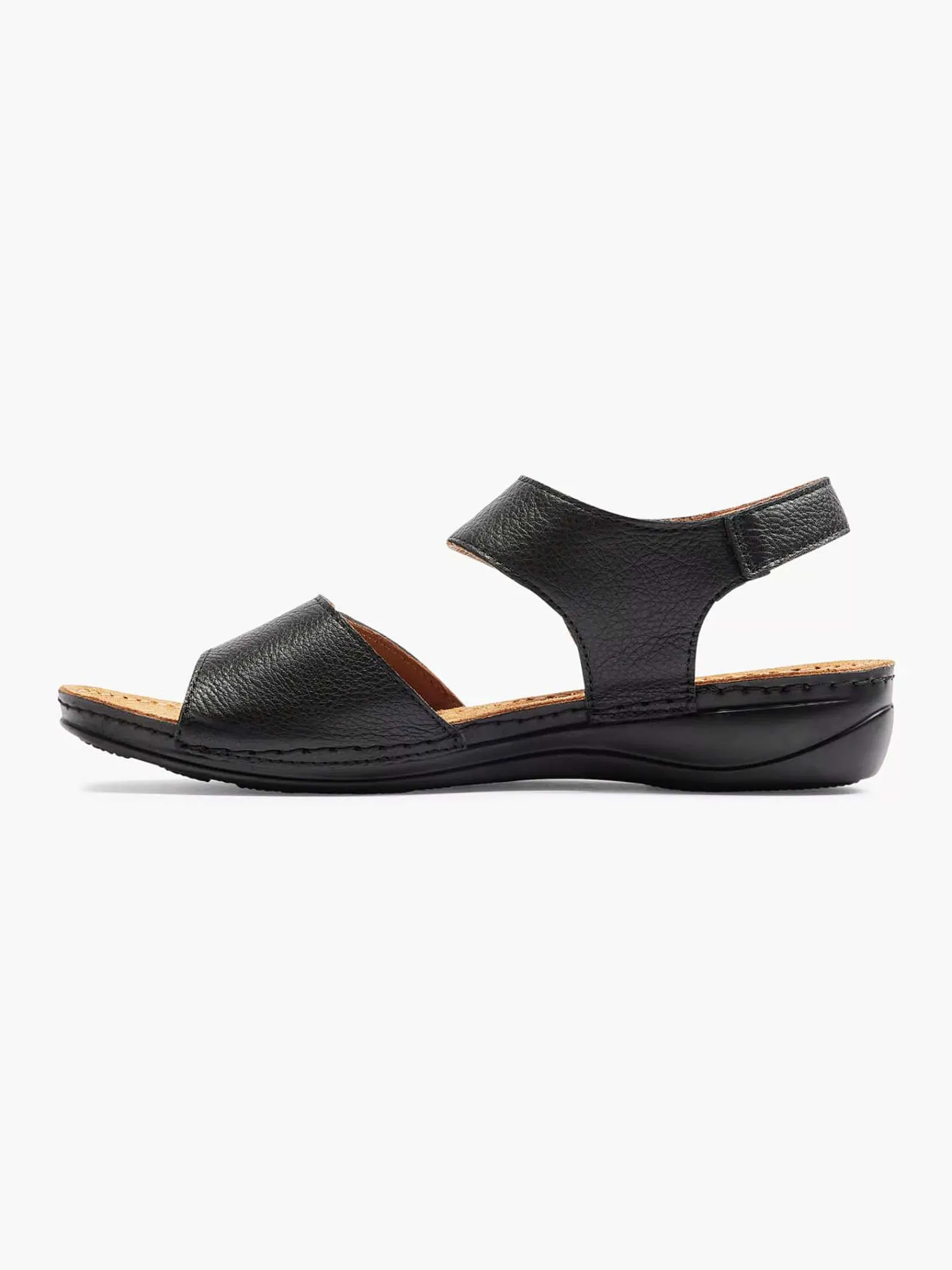 Easy Street Comfort Schoenen-Zwarte Leren Sandaal