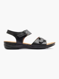 Easy Street Comfort Schoenen-Zwarte Leren Sandaal