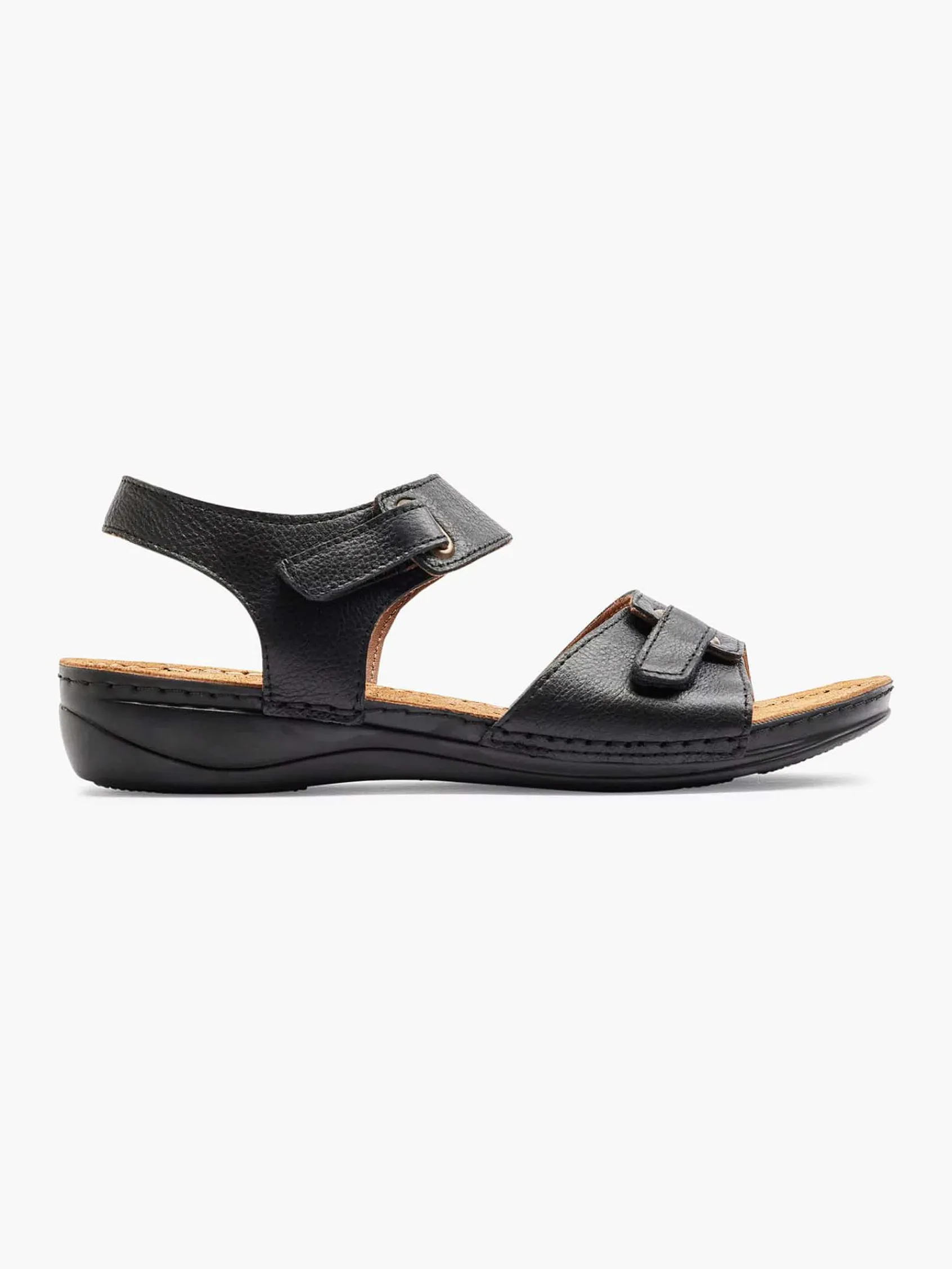 Easy Street Comfort Schoenen-Zwarte Leren Sandaal