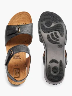 Easy Street Comfort Schoenen-Zwarte Leren Sandaal