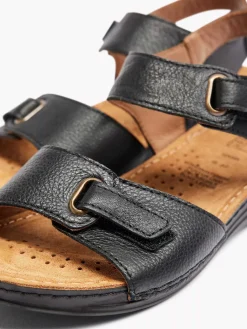 Easy Street Comfort Schoenen-Zwarte Leren Sandaal