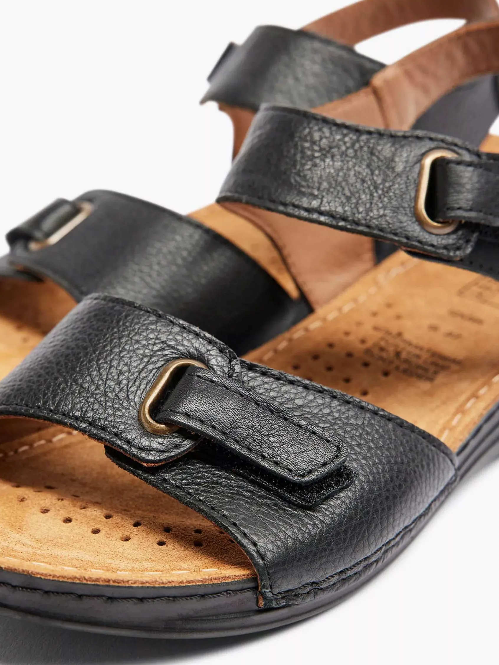 Easy Street Comfort Schoenen-Zwarte Leren Sandaal