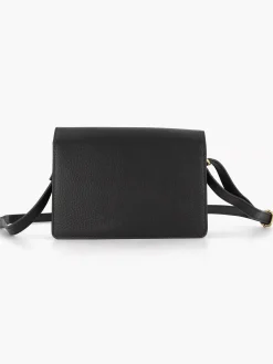 5th Avenue Online Exclusive Accessoires-Zwarte Leren Schoudertas