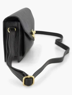 5th Avenue Online Exclusive Accessoires-Zwarte Leren Schoudertas