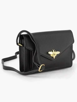 5th Avenue Online Exclusive Accessoires-Zwarte Leren Schoudertas