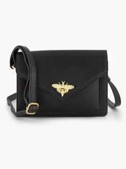 5th Avenue Online Exclusive Accessoires-Zwarte Leren Schoudertas