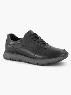 Gallus Sneakers-Zwarte Leren Sneaker