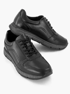 Gallus Sneakers-Zwarte Leren Sneaker