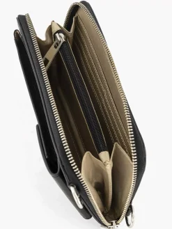 5th Avenue Online Exclusive Accessoires-Zwarte Leren Telefoontas
