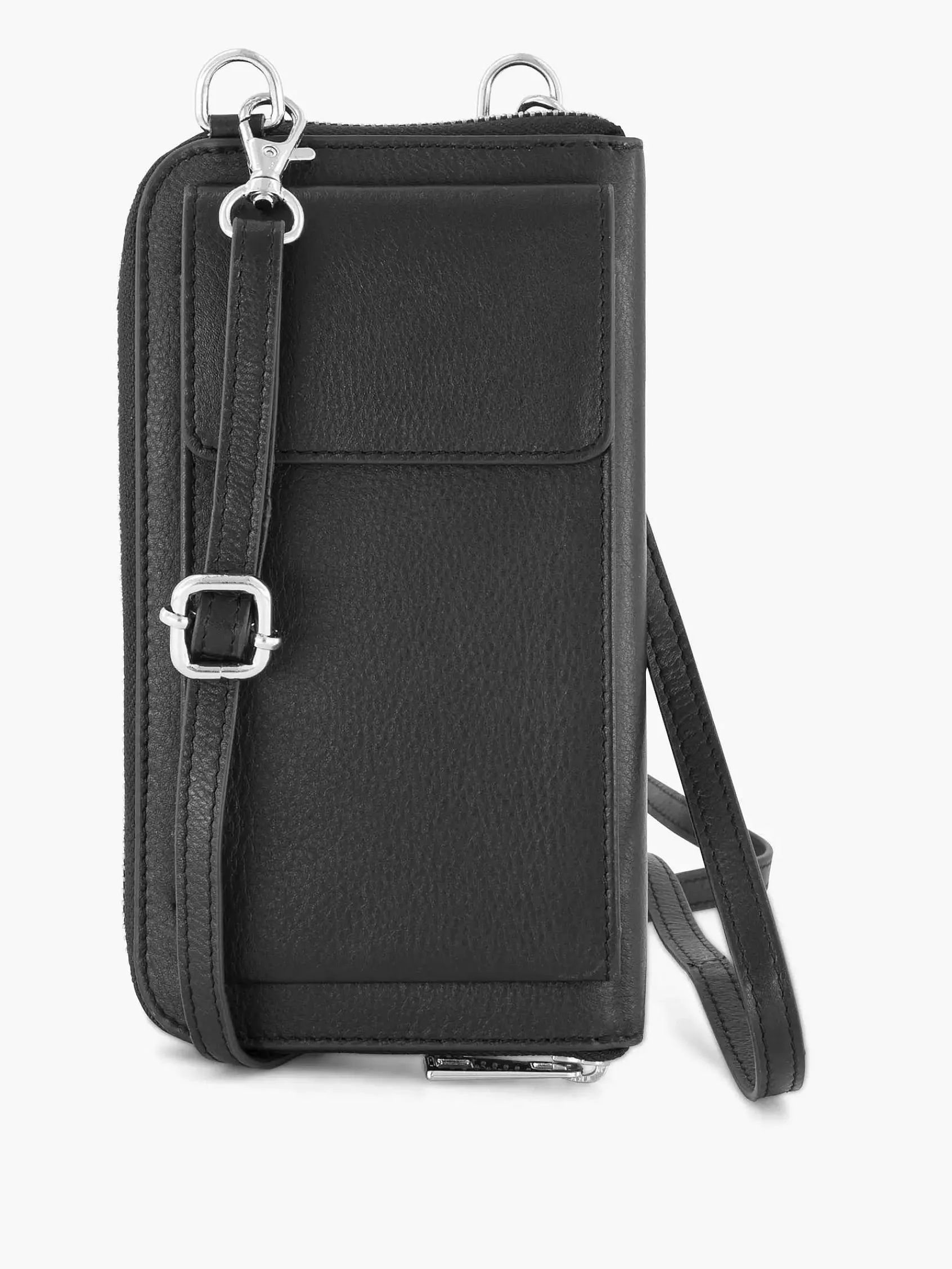 5th Avenue Online Exclusive Accessoires-Zwarte Leren Telefoontas