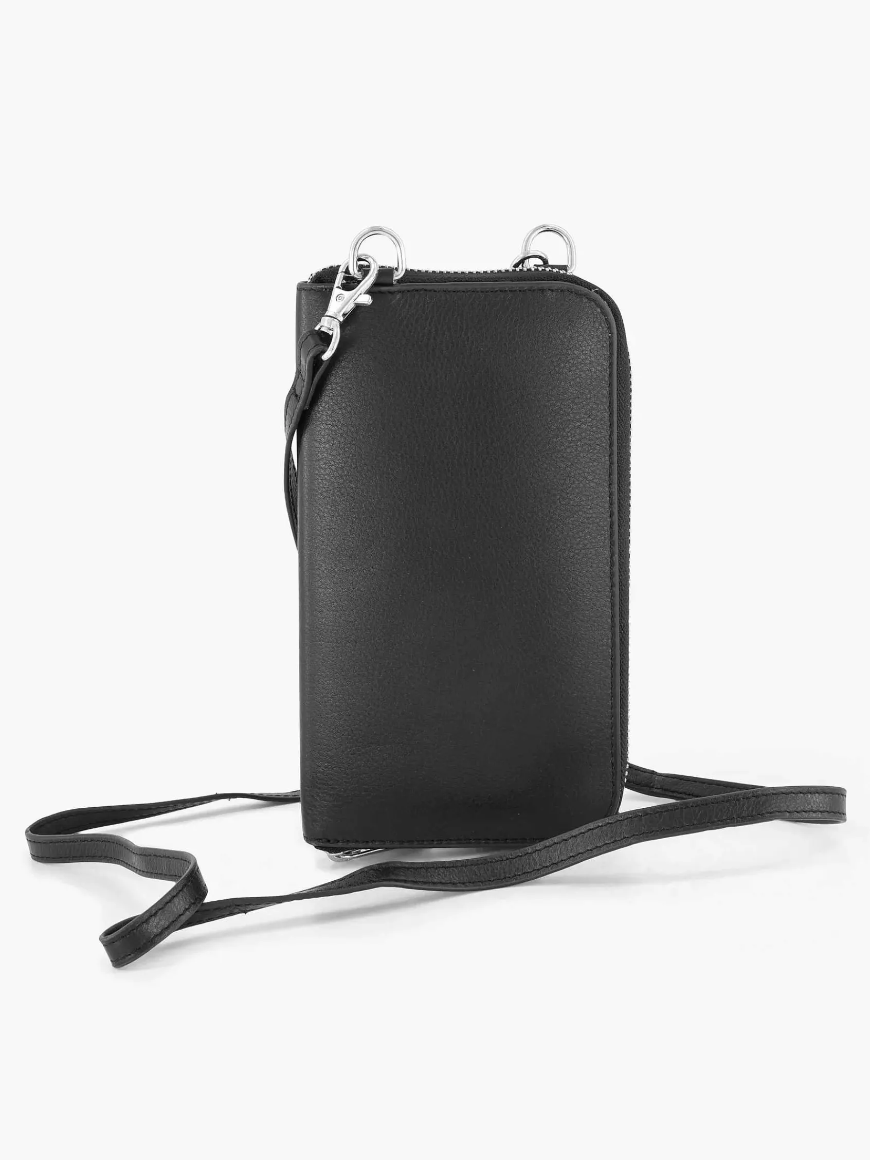 5th Avenue Online Exclusive Accessoires-Zwarte Leren Telefoontas