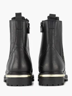 Limelight girl Jongensschoenen-Zwarte Leren Veterboot