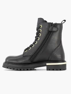 Limelight girl Jongensschoenen-Zwarte Leren Veterboot