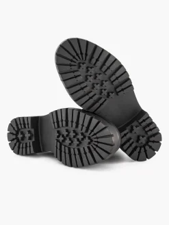 5th Avenue Enkellaarzen & Boots-Zwarte Leren Veterboot