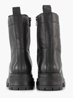5th Avenue Enkellaarzen & Boots-Zwarte Leren Veterboot
