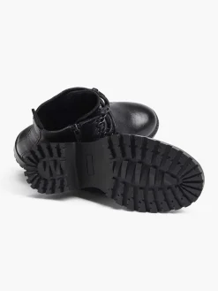 5th Avenue Enkellaarzen & Boots-Zwarte Leren Veterboot
