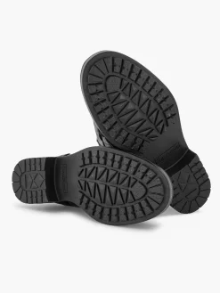 5th Avenue Enkellaarzen & Boots-Zwarte Leren Veterboot