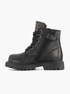 Limelight girl Jongensschoenen-Zwarte Leren Veterboot