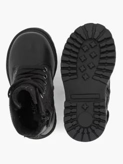 Limelight girl Jongensschoenen-Zwarte Leren Veterboot