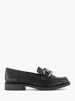 Graceland Instappers-Zwarte Loafer Sierketting