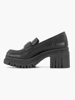 Oxmox Pumps-Zwarte Platform Loafer