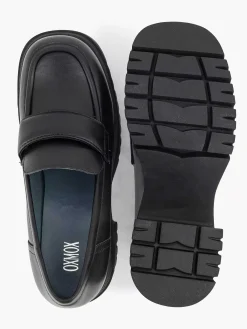 Oxmox Pumps-Zwarte Platform Loafer