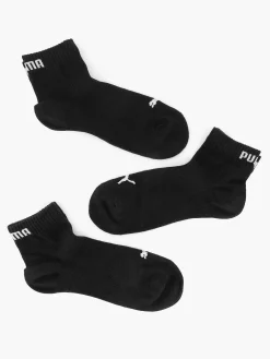 Puma Sokken-Zwarte Quarter Plain 3 Pak 35-38